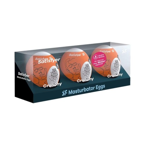 Satisfyer Masturbator Eggs - Crunchy set of 3