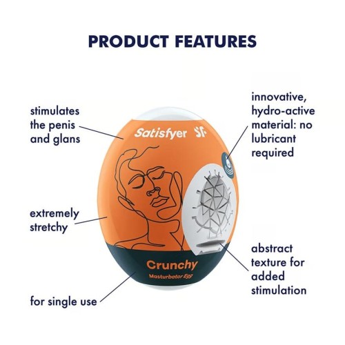 Satisfyer Masturbator Eggs - Crunchy set of 3