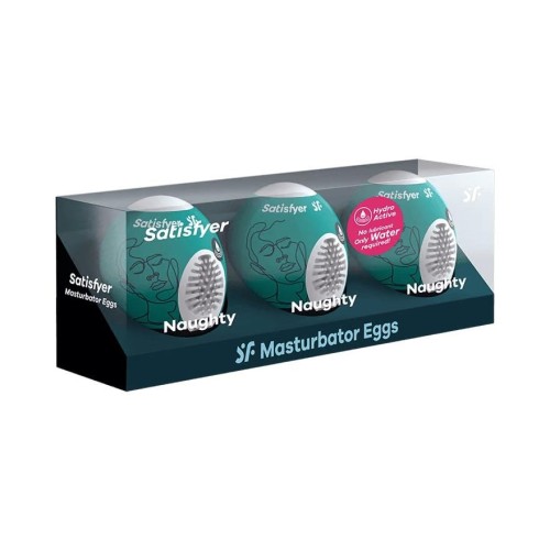 Satisfyer Masturbator Eggs - Naughty set of 3