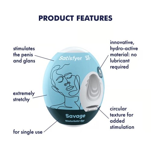 Satisfyer Masturbator Eggs - Savage set of 3