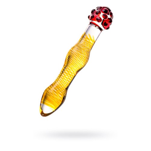 Sexus Glass Çift Taraflı Cam Dildo, Şeffaf, 18 cm