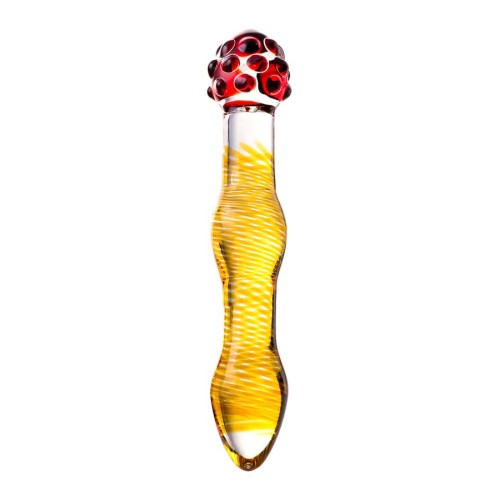 Sexus Glass Çift Taraflı Cam Dildo, Şeffaf, 18 cm