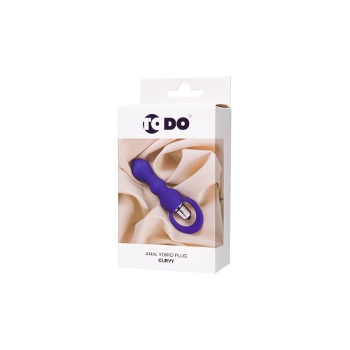 ToDo by Toyfa Curvy Anal Plug, silikon, mor, 14 cm, Ø 3,2 cm