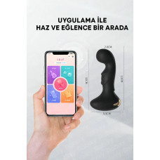 Uygulama Kontrollu Anal Vibratör Prostat Uyarıcı Anal Vajinal Unisex Vibratör