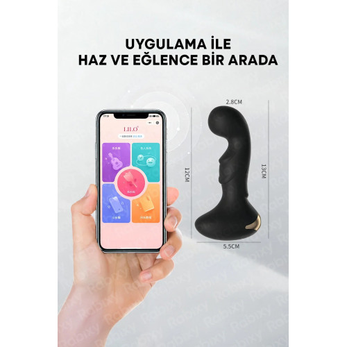 Uygulama Kontrollu Anal Vibratör Prostat Uyarıcı Anal Vajinal Unisex Vibratör